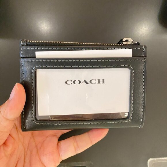Coach Mini Skinny Id Case With Star Print CW876 Chalk - Picture 8 of 15